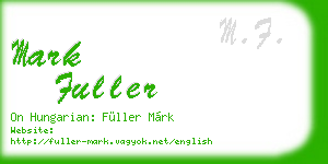 mark fuller business card